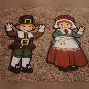 Charming Pilgrim Kids Wall Decor Set - Brown and White